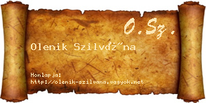 Olenik Szilvána névjegykártya